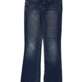 Gap Blugi de damă, sexi, distressed bootcut W26 L31, bumbac albastru