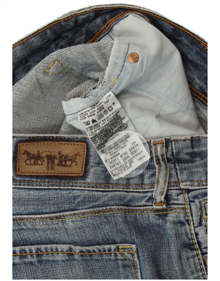 Blugi Levi's 571 Slim pentru femei W29 L30 Bumbac albastru