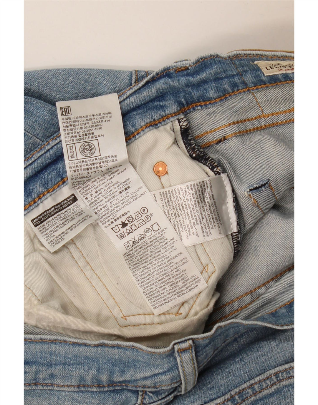 Blugi conici pentru bărbați Levi's 512 Slim Tapered W32 L30 Blue Bumbac