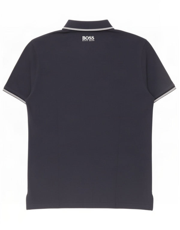 Hugo Boss Boys Polo Shirt 15-16 Years Medium Navy Blue Cotton