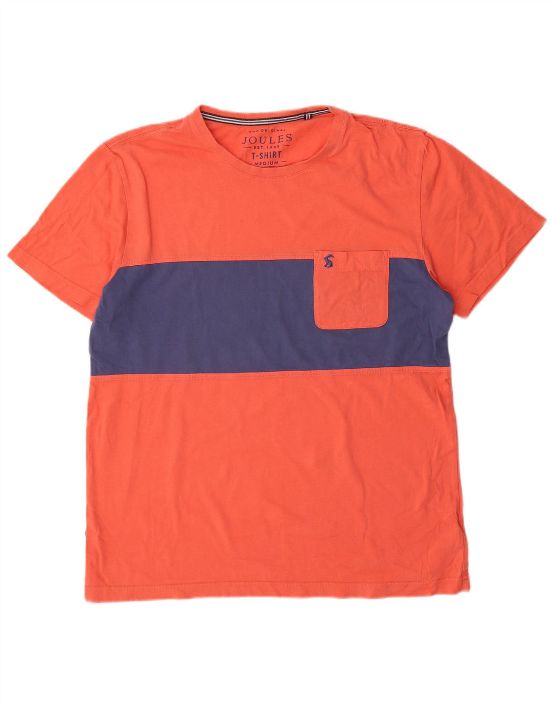 Tricou pentru bărbați Joules Top Medium Orange Colorblock Bumbac