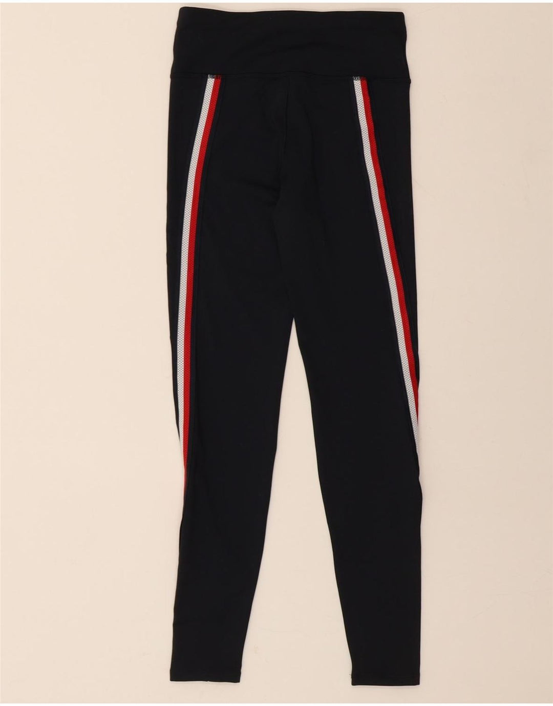 TOMMY HILFIGER Womens Leggings UK 6 XS Black Colourblock Polyester Vintage Tommy Hilfiger and Second-Hand Tommy Hilfiger from Messina Hembry 