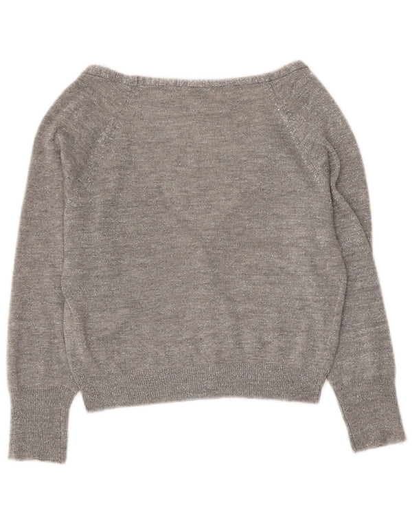 Pulover Bolero pentru femei cu mâneci 3/4 din Zara UK 10, mic, gri, pete acrilic