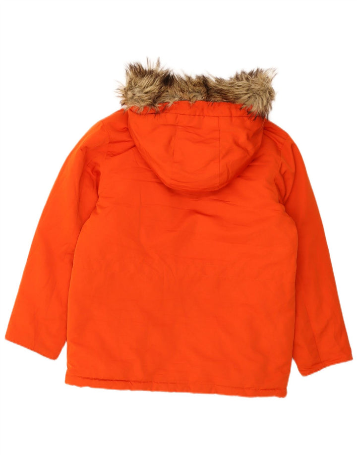 Jachetă parka cu glugă GAP băieți 11-12 ani XL portocaliu poliester