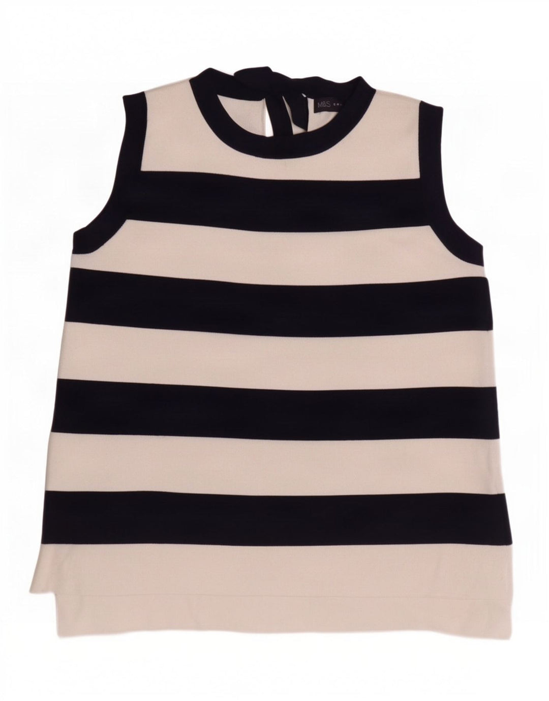 Vestă Marks & Spencer pentru femei UK 12 Medium Bleumarin Poliamidă cu dungi