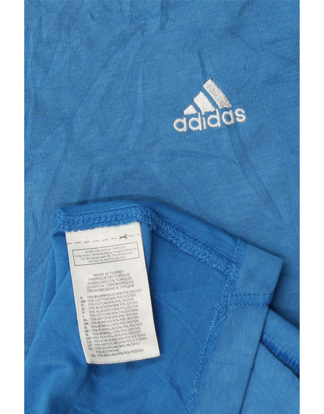 Tricou Adidas Climalite pentru bărbați Top mare din bumbac albastru
