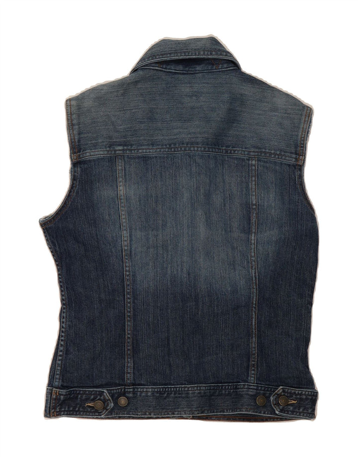 EDDIE BAUER Womens Denim Gilet UK 14 Medium Blue Cotton Vintage Eddie Bauer and Second-Hand Eddie Bauer from Messina Hembry 