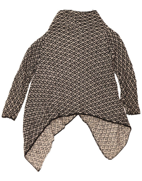 Pulover cardigan deschis supradimensionat pentru femei ZARA UK 14 Medium Negru Acrilic