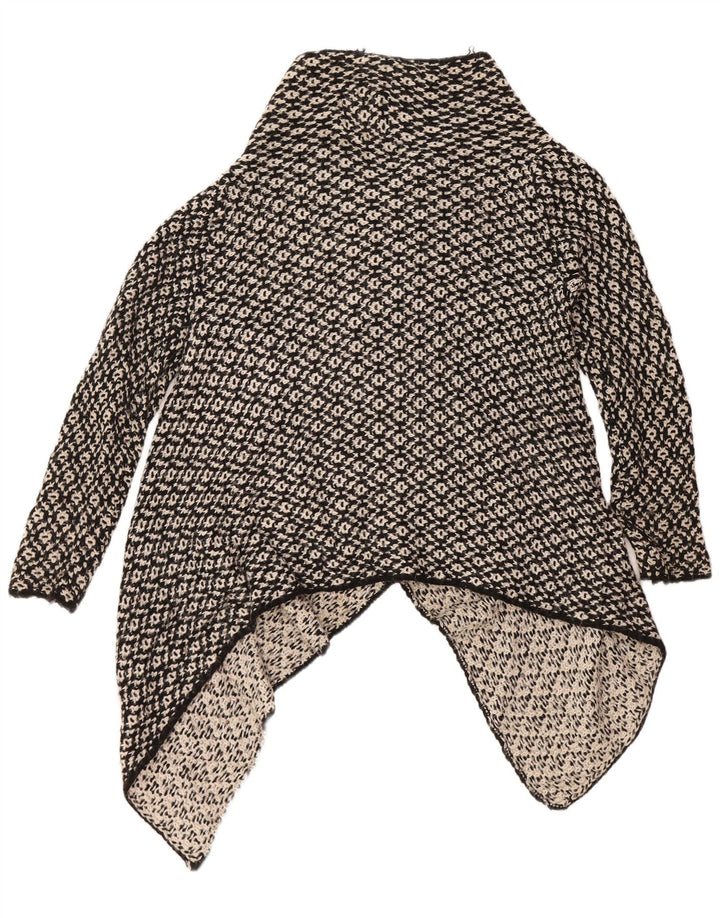 Pulover cardigan deschis supradimensionat pentru femei ZARA UK 14 Medium Negru Acrilic