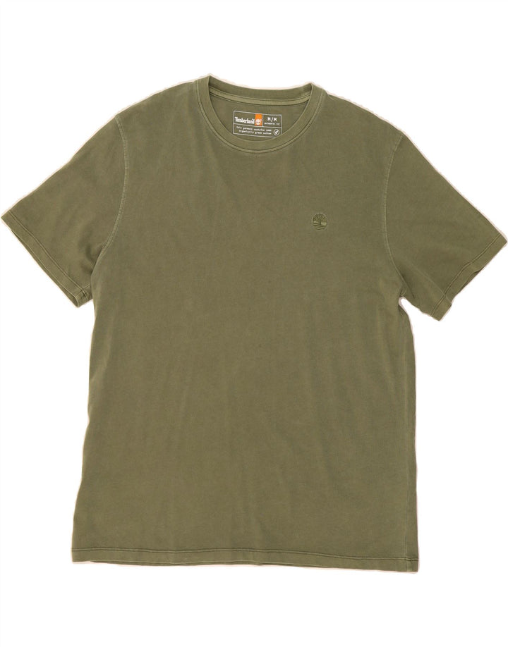 TIMBERLAND Mens Authentic T-Shirt Top Medium Khaki Cotton Vintage Timberland and Second-Hand Timberland from Messina Hembry 