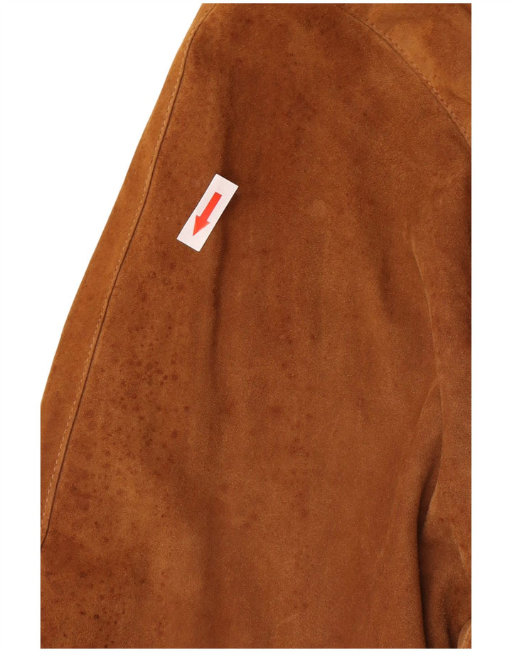 Bomber Vintage pentru femei de piele intoarsa EU 38 Maro Mediu Retro