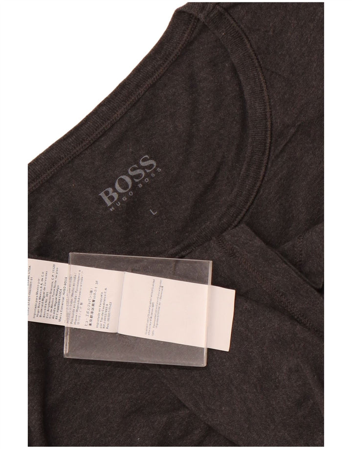 Tricou pentru femei HUGO BOSS Top UK 16 mare bumbac gri