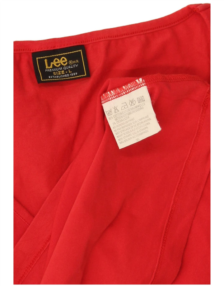 Top cu vestă Lee pentru femei UK 14, mare, roșu, bumbac