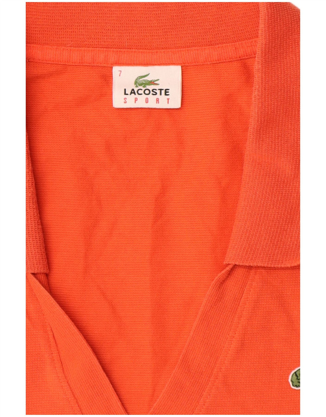Tricou polo fără mâneci Lacoste pentru femei UK 12 portocaliu mediu