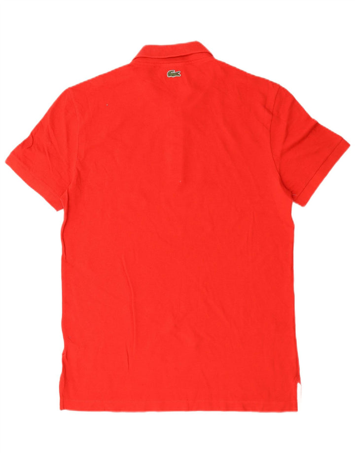 Tricou polo Lacoste pentru bărbați, cu formă regulată, mărimea 4, bumbac roșu mediu
