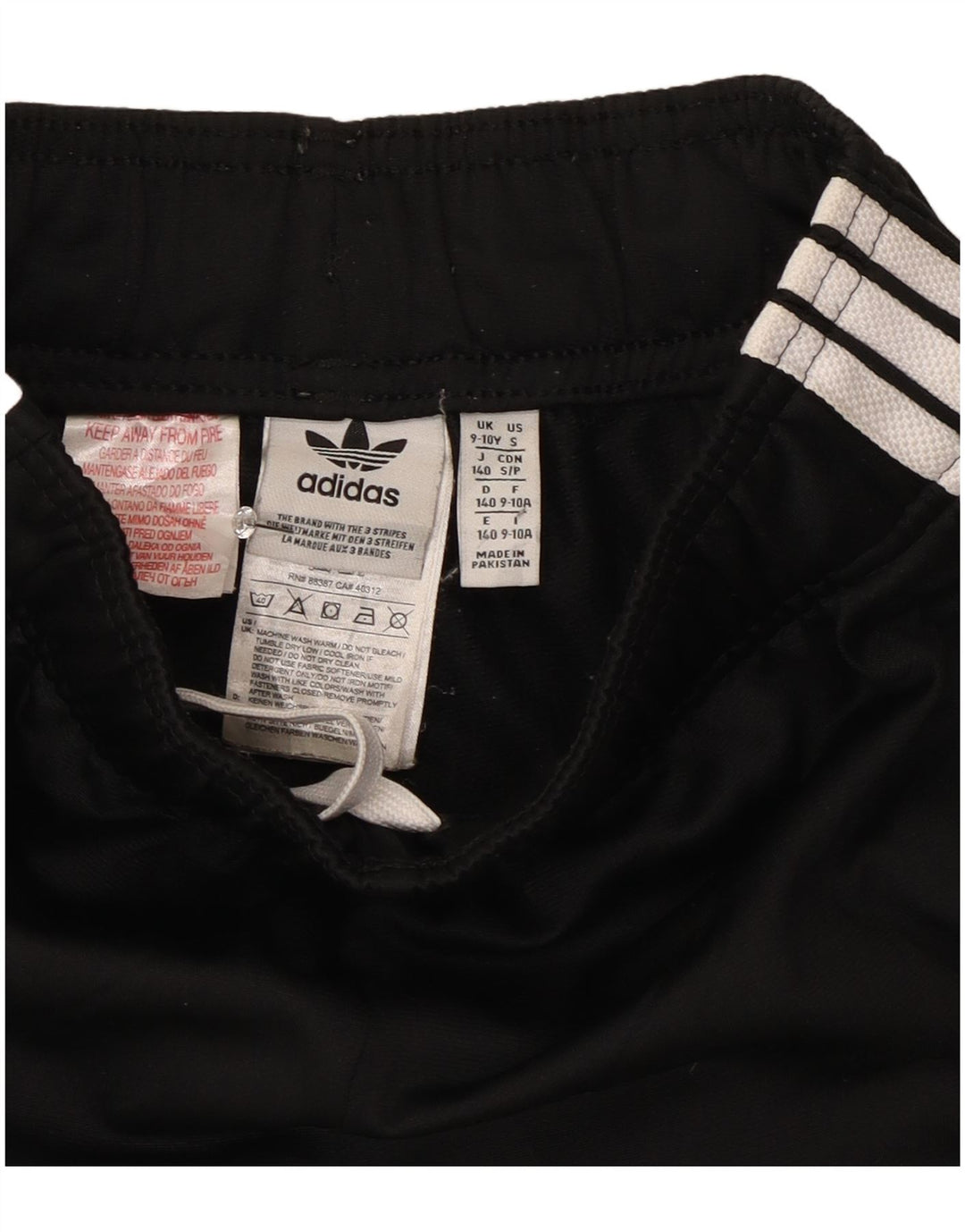Pantaloni de trening Adidas baieti Joggeri 9-10 ani poliester negru