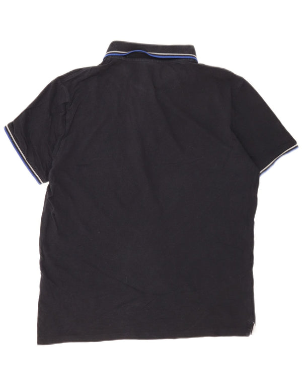 Tricou polo Champion pentru bărbați, bumbac, albastru bleumarin mediu