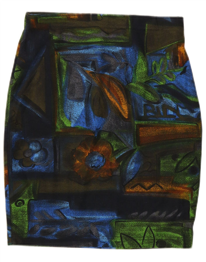 Fusta creion vintage pentru femei W28 Poliester floral multicolor mediu