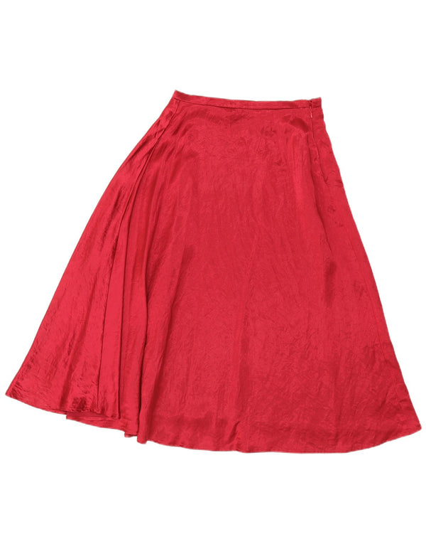 Fusta A-Line pentru femei Marks & Spencer UK 8 Small W26 Red Acetat