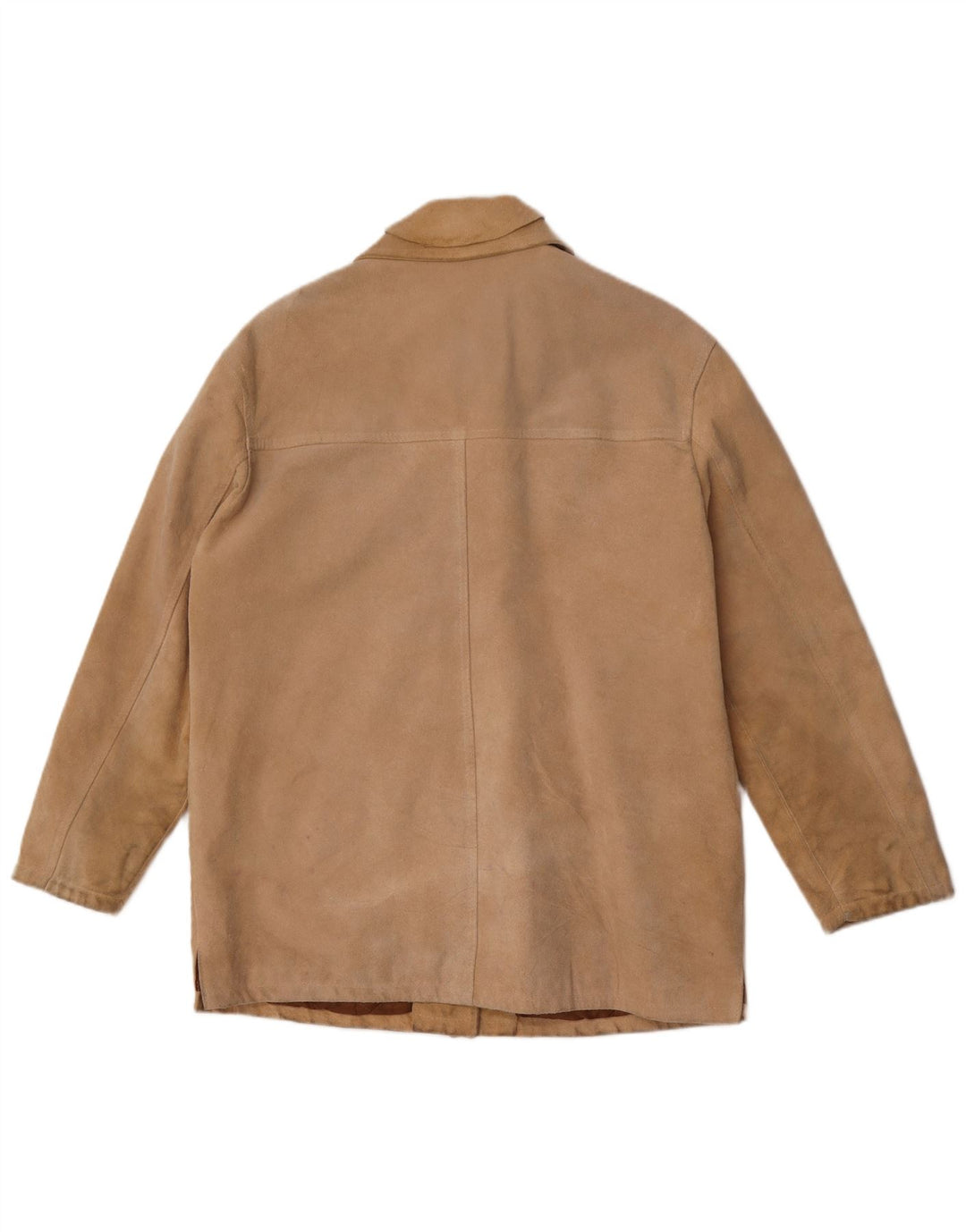 Jachetă vintage de piele intoarsa pentru femei IT 44 Medium Beige