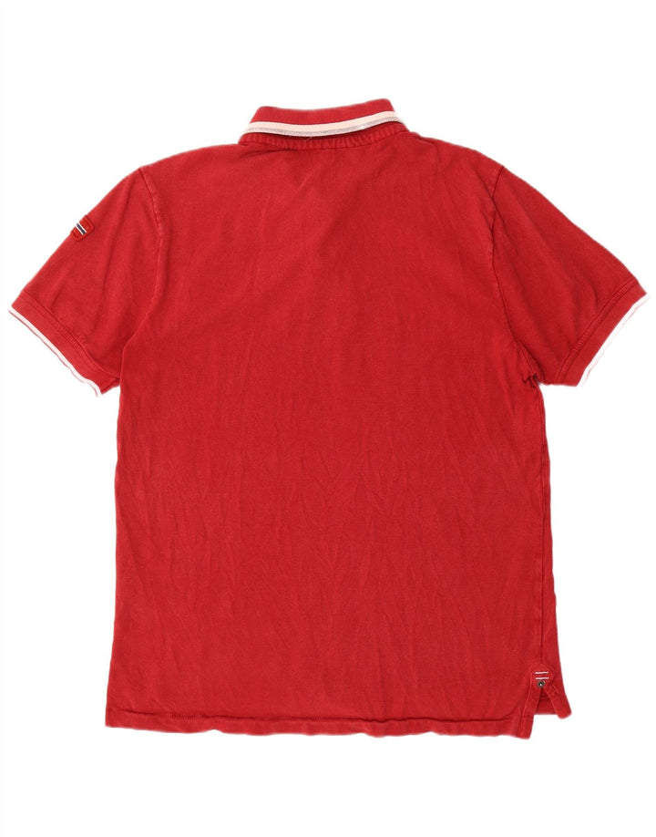 Tricou Polo Geographic Bărbați NAPAPIJRI Roșu Mediu