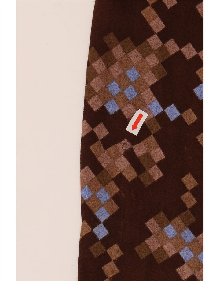 Bomber pentru femei VINTAGE UK 12 Medium Brown Geometric