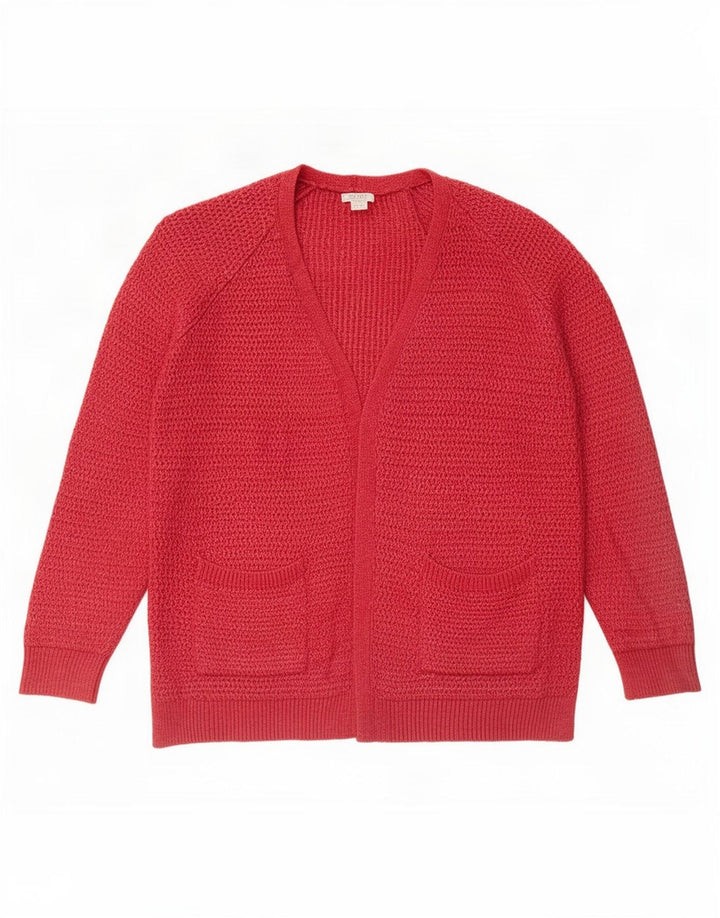 Pulover cardigan deschis supradimensionat pentru femei Fat Face UK 12 Viscoză roșie medie