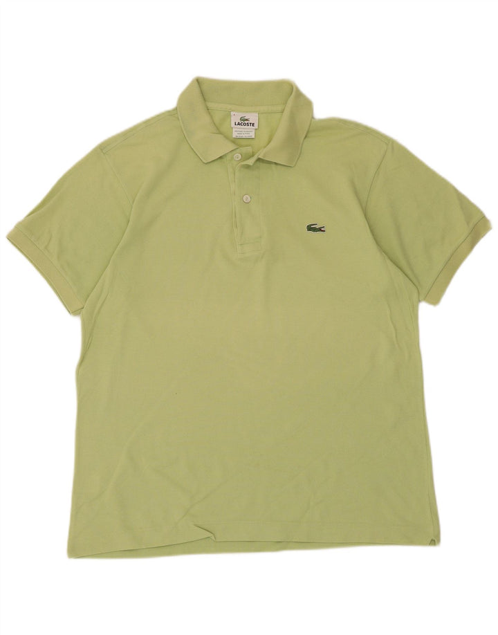 Tricou polo Lacoste pentru bărbați, mărimea 4, bumbac verde mediu