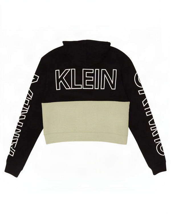 Calvin Klein Jeans Pulover supradimensionat cu capota pentru femei UK 10 Small Black