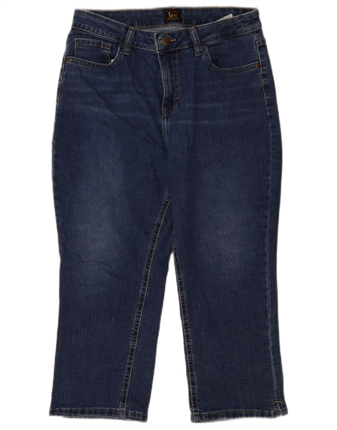 Blugi Capri pentru femei LEE US 10 Large W30 L21 Blue Bumbac