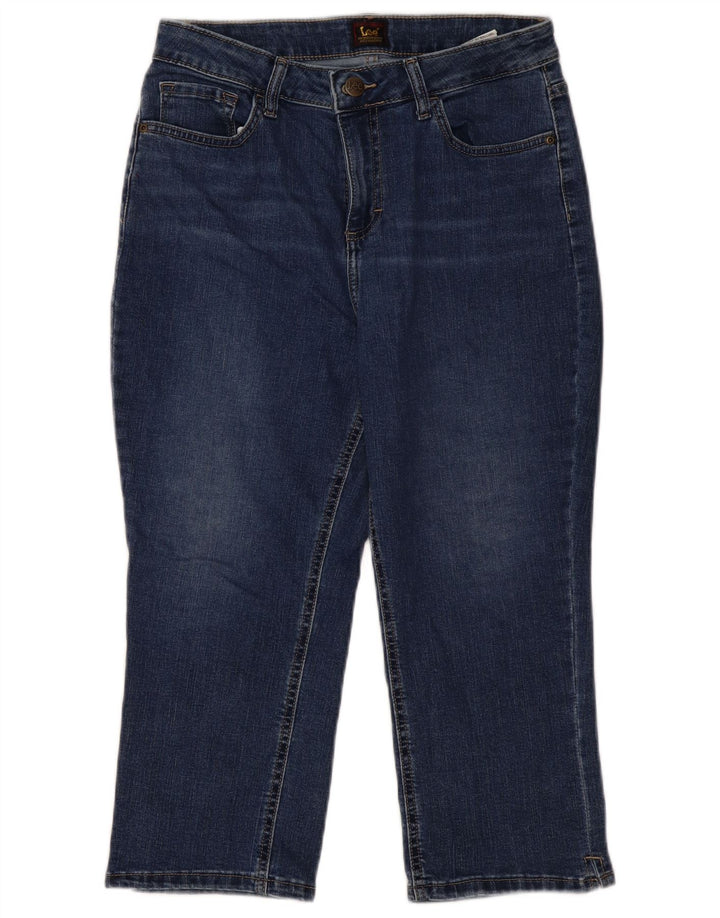 Blugi Capri pentru femei LEE US 10 Large W30 L21 Blue Bumbac