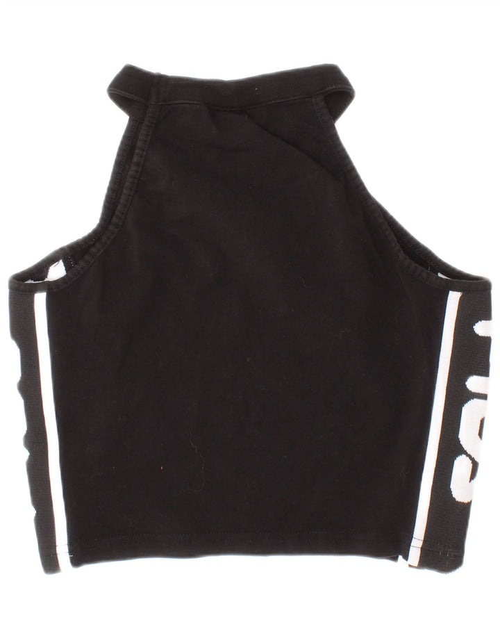 Crop Top cu grafic pentru femei Fila XS bumbac negru