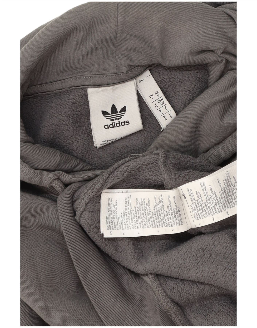 Pulover Adidas pentru bărbați, bumbac, gri mic
