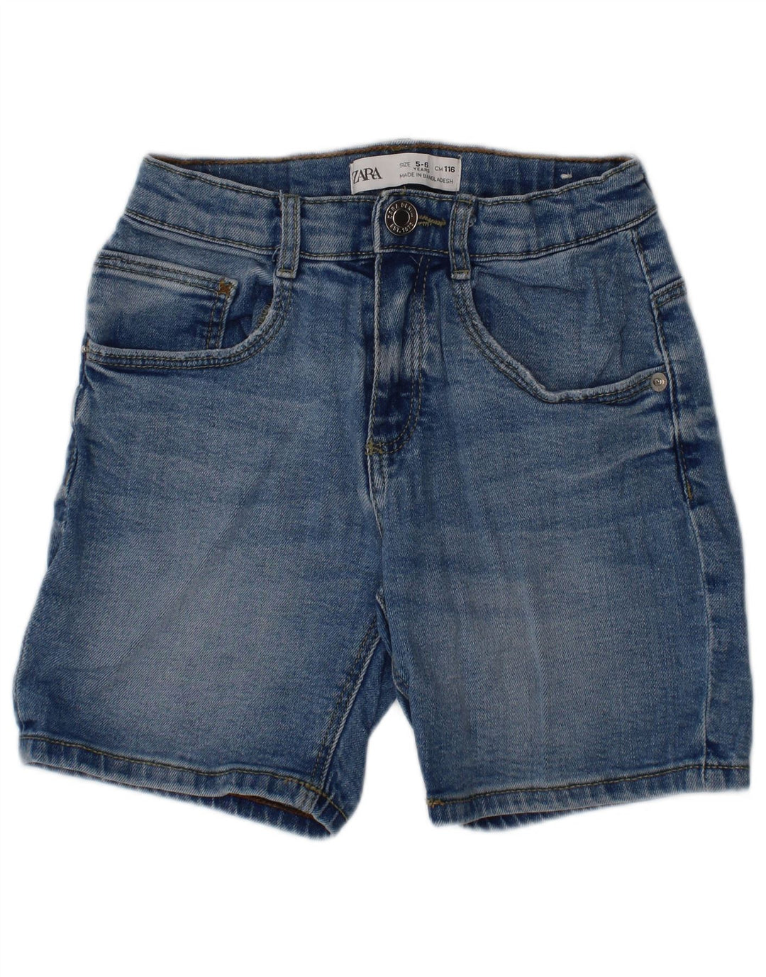 Pantaloni Scurt Denim Zara Băieți 5-6 Ani W20 Albastru