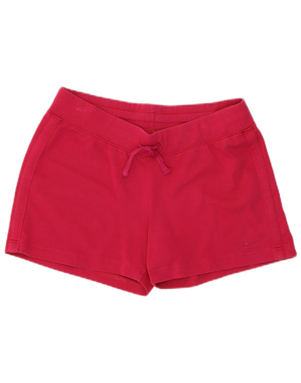 Pantaloni scurti sport Nike pentru femei UK 14, bumbac roz mediu