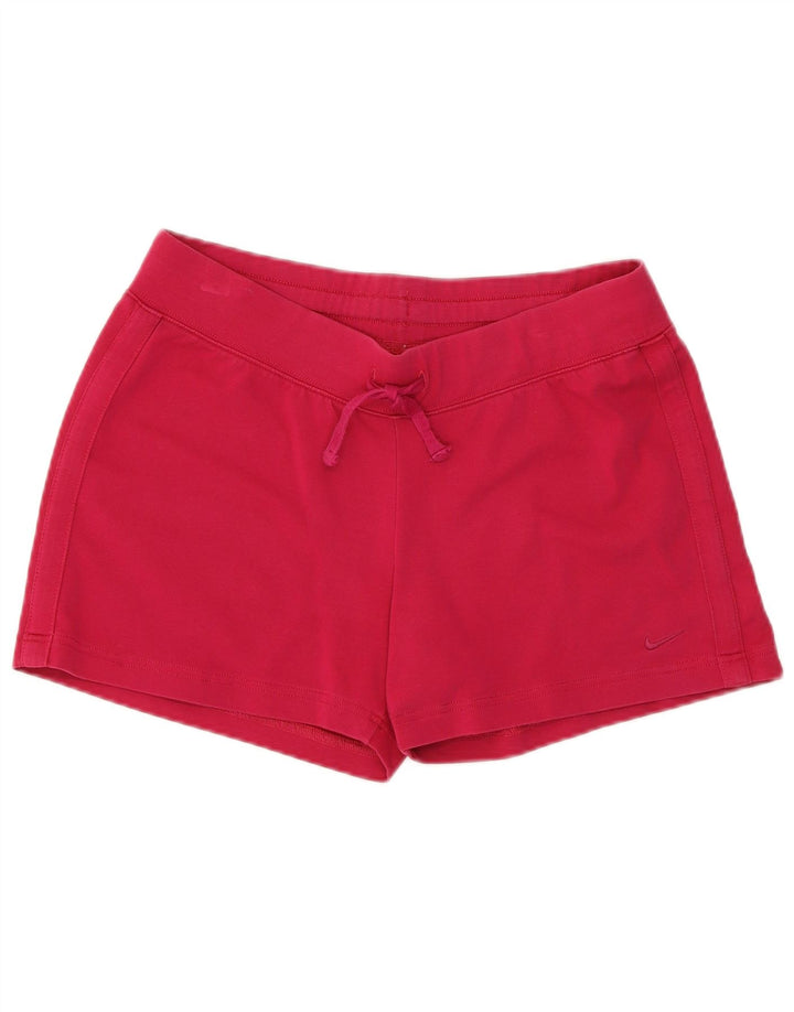 Pantaloni scurti sport Nike pentru femei UK 14, bumbac roz mediu