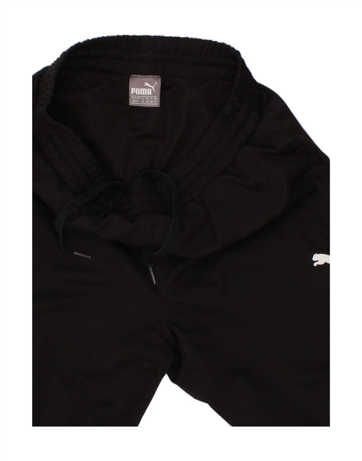 PUMA Womens Graphic Tracksuit Trousers Joggers UK 8 Small Black Polyester Vintage Puma and Second-Hand Puma from Messina Hembry 