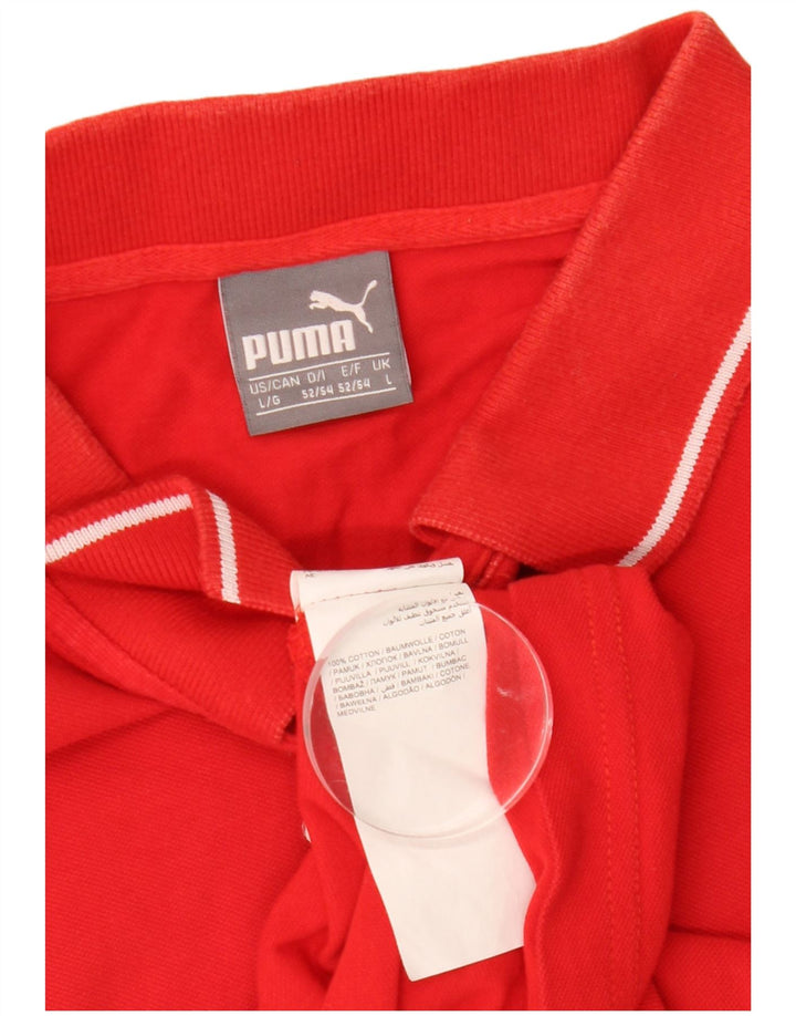 Tricou polo PUMA pentru bărbați, bumbac roșu mare
