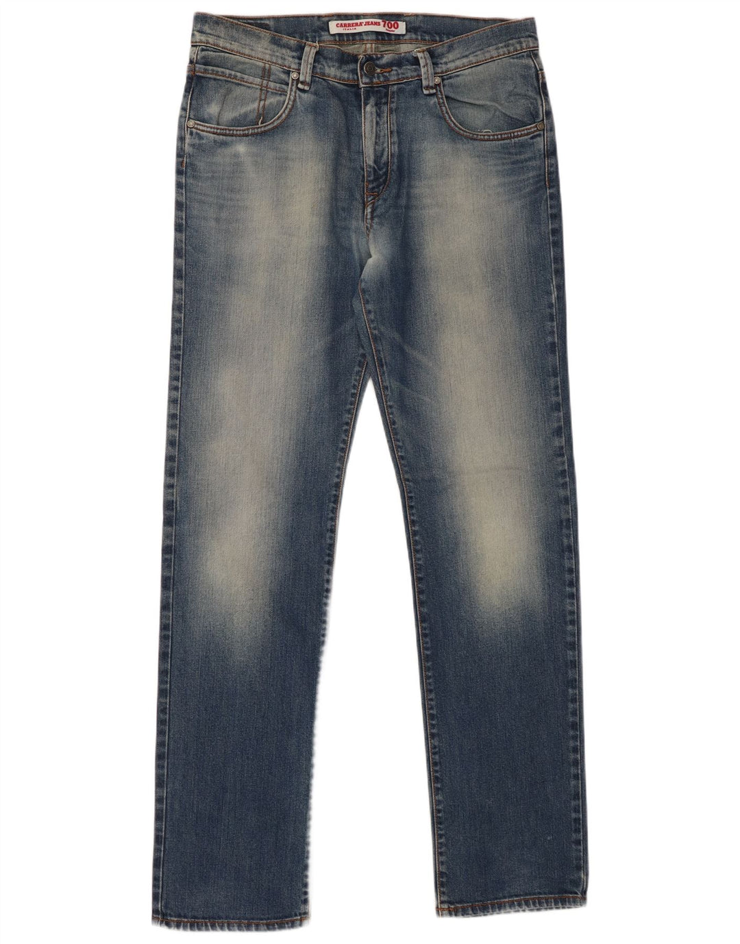CARRERA Blugi Drepți 700 Acid Wash pentru bărbați W36 L34 Bumbac albastru