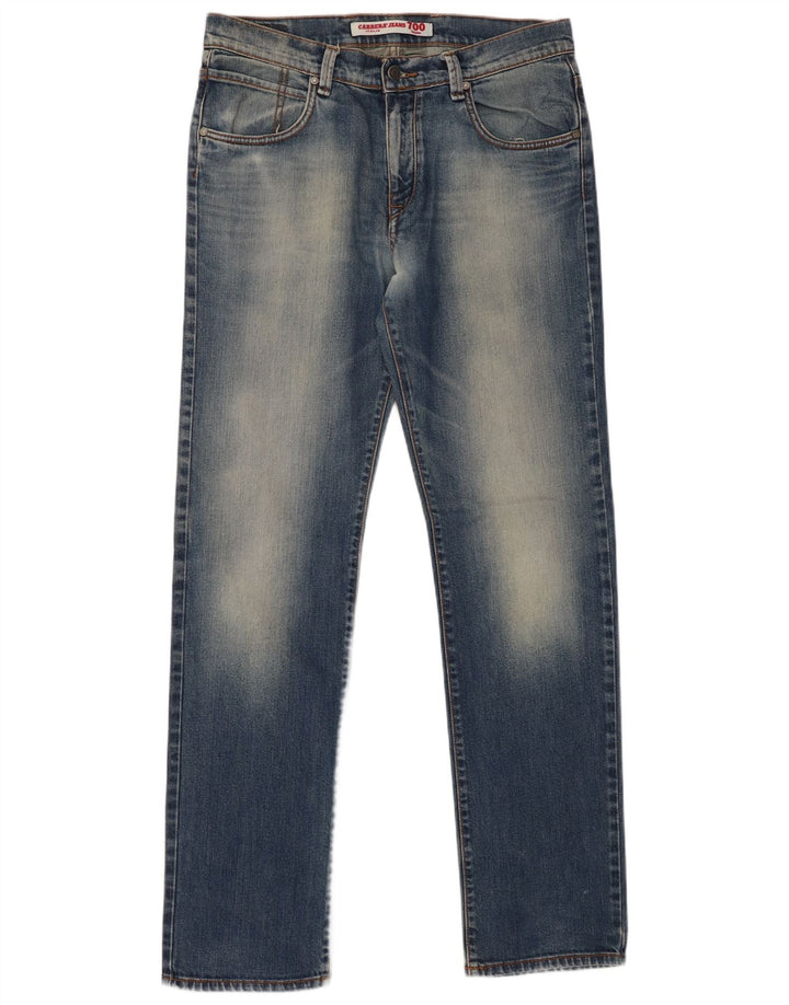CARRERA Blugi Drepți 700 Acid Wash pentru bărbați W36 L34 Bumbac albastru