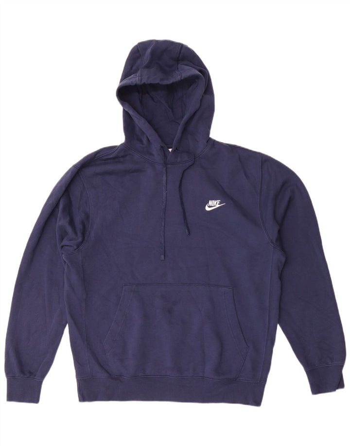 Pulover Nike pentru bărbați, bumbac, albastru bleumarin mediu