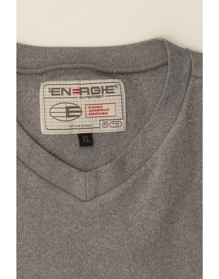 ENERGIE Womens T-Shirt Top UK 18 XL Grey Vintage Energie and Second-Hand Energie from Messina Hembry 
