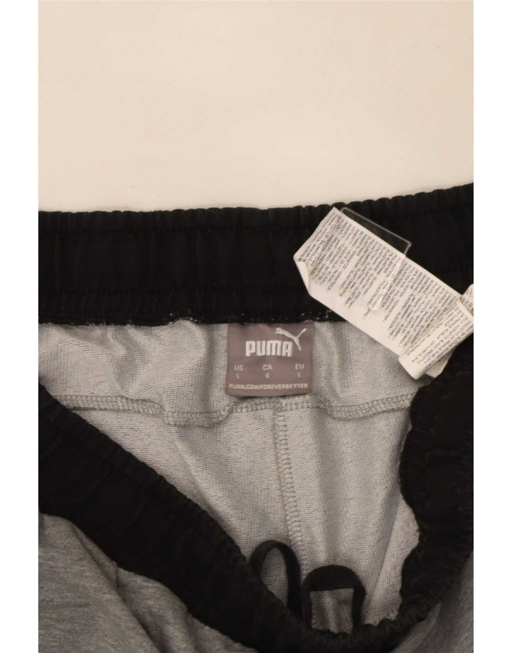 Pantaloni scurți sport Puma pentru bărbați, mari, gri, bumbac color bloc