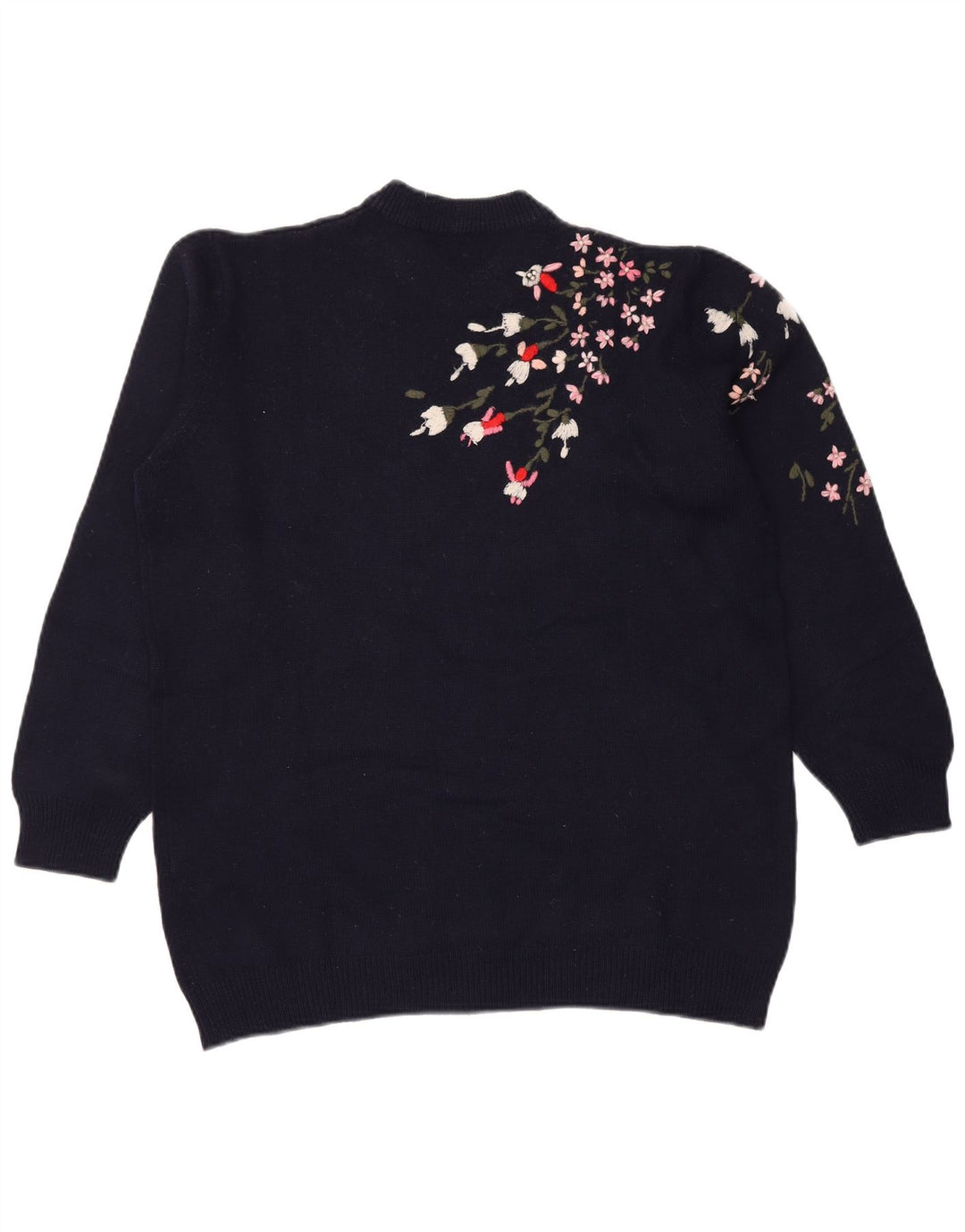 ALTA MODA Pulover pentru femei cu decolteu rotund UK 16 Mare bleumarin Floral