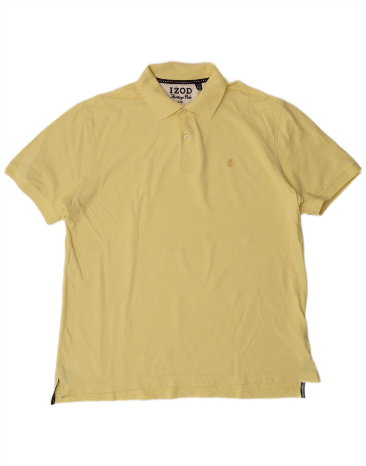 Tricou polo Izod pentru bărbați, bumbac galben mare