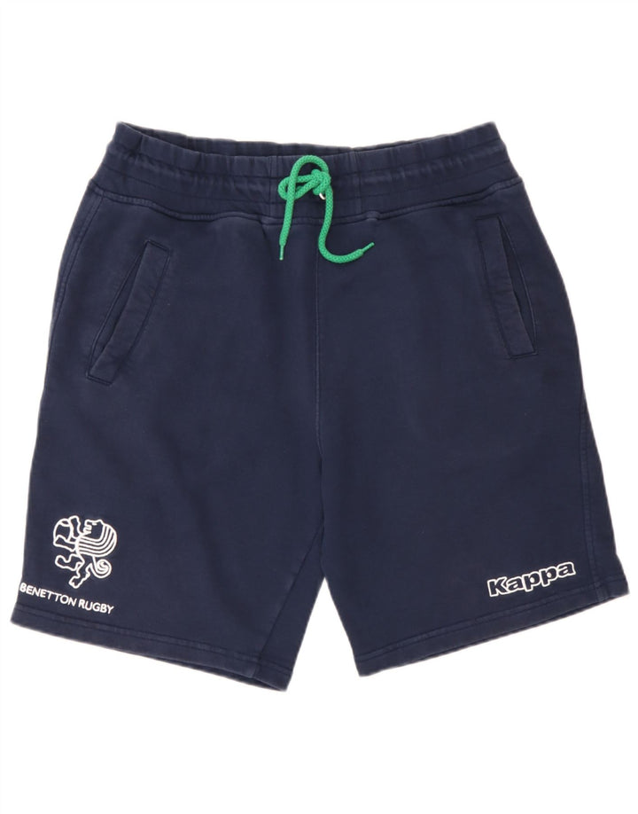 Pantaloni scurți de sport grafic Kappa pentru bărbați, mari, albastru, bumbac