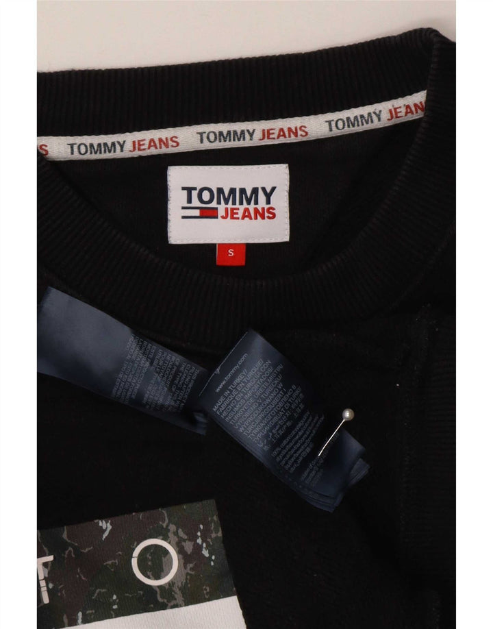 Hanorac grafic pentru bărbați Tommy Hilfiger Pulover mic, negru, color block