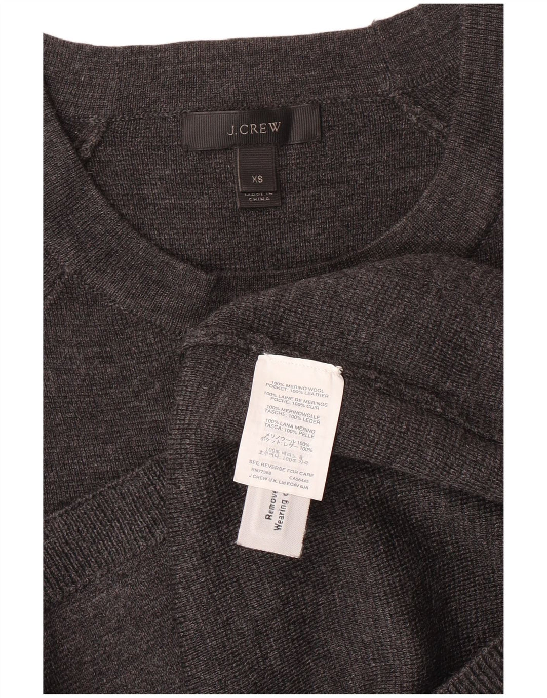 J. CREW Pulover supradimensionat pentru femei cu gâtul turnat UK 6 XS Gri