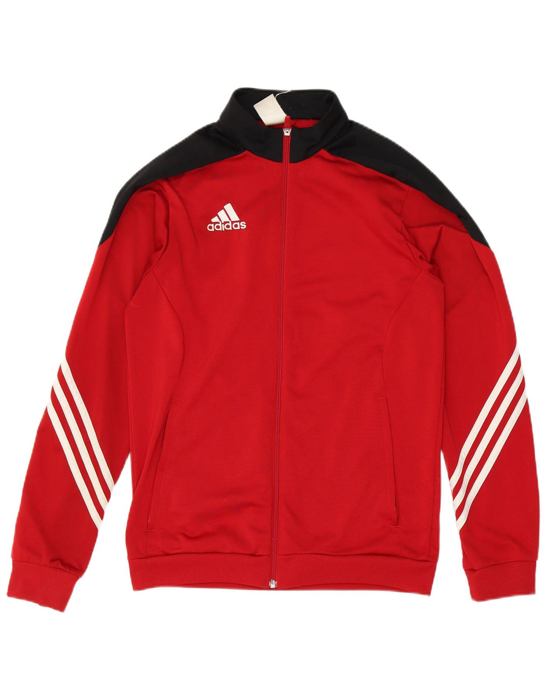ADIDAS Mens Tracksuit Top Jacket Small Red Colourblock Polyester