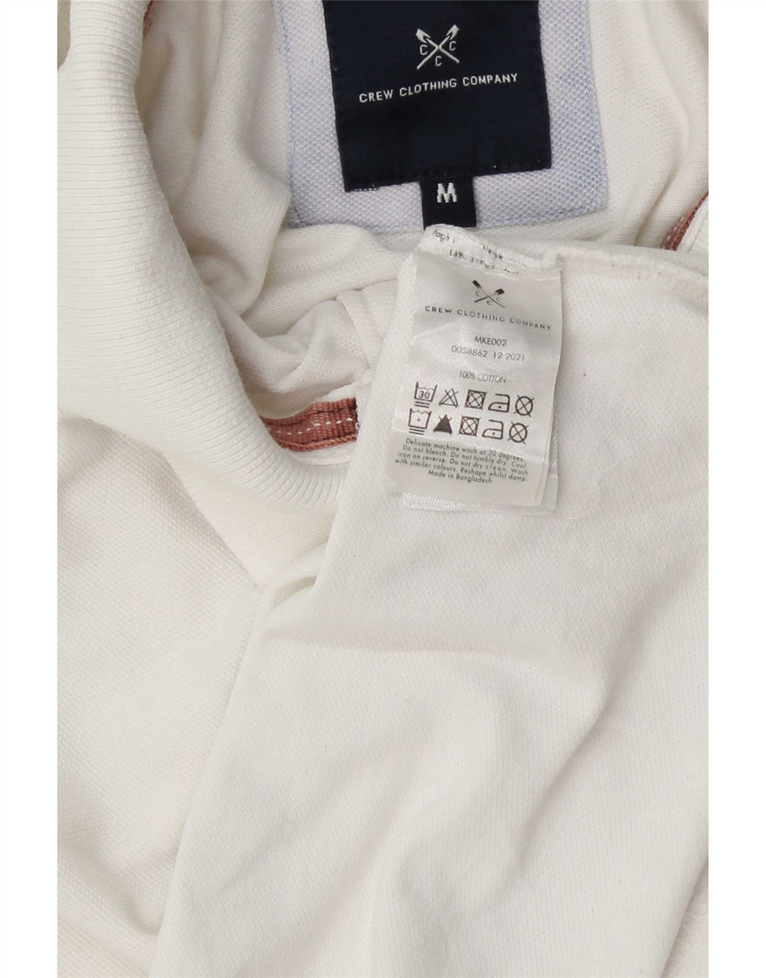 Crew Clothing Tricou polo pentru bărbați, bumbac alb mediu